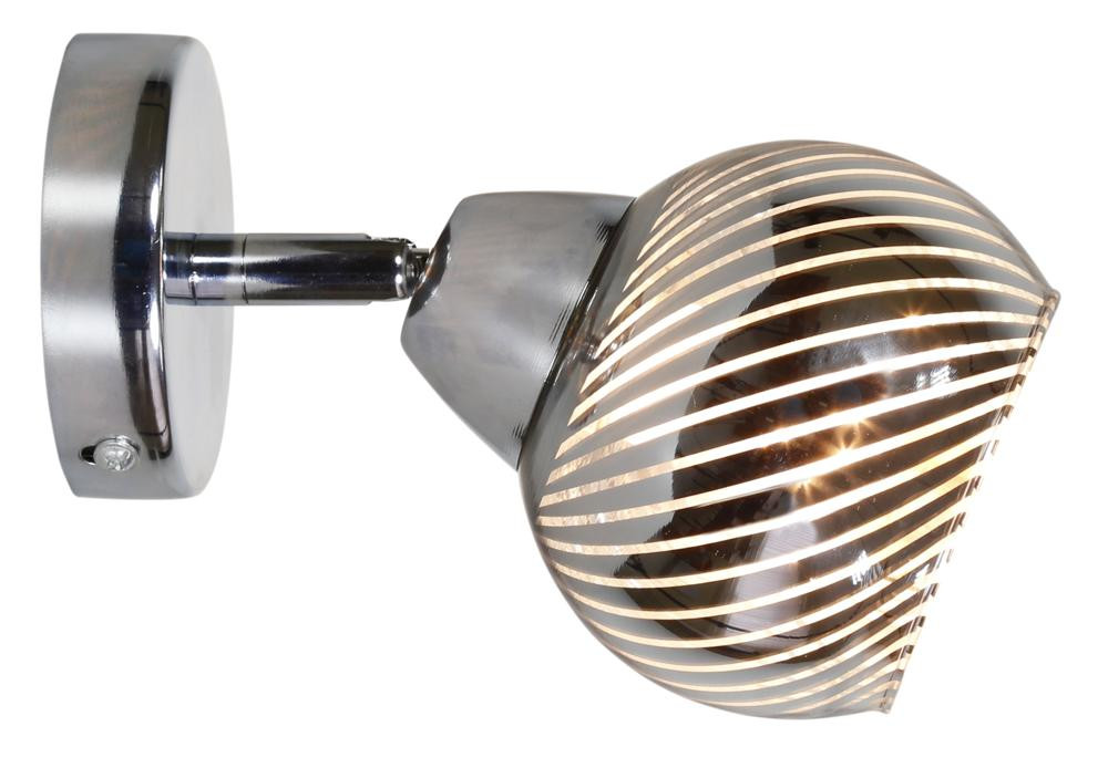 Lampa kinkiet FORT 1x10w e14 led chrom