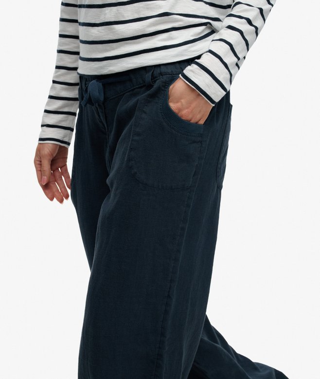 Linen Low Rise Pants