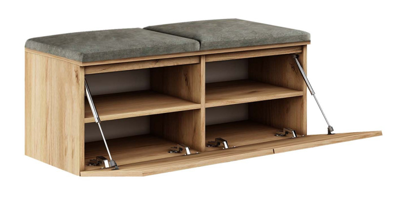 Zestaw Do Przedpokoju 2P8   P100 Dąb Craft Złoty/Szary 100X37X249 Cm