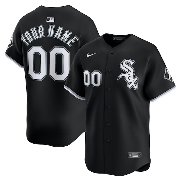 Chicago White Sox Nike Alternate Limited Custom Jersey - Black/White