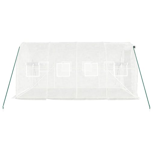 NNEVL Greenhouse with Steel Frame White 8 m&sup2; 4x2x2 m