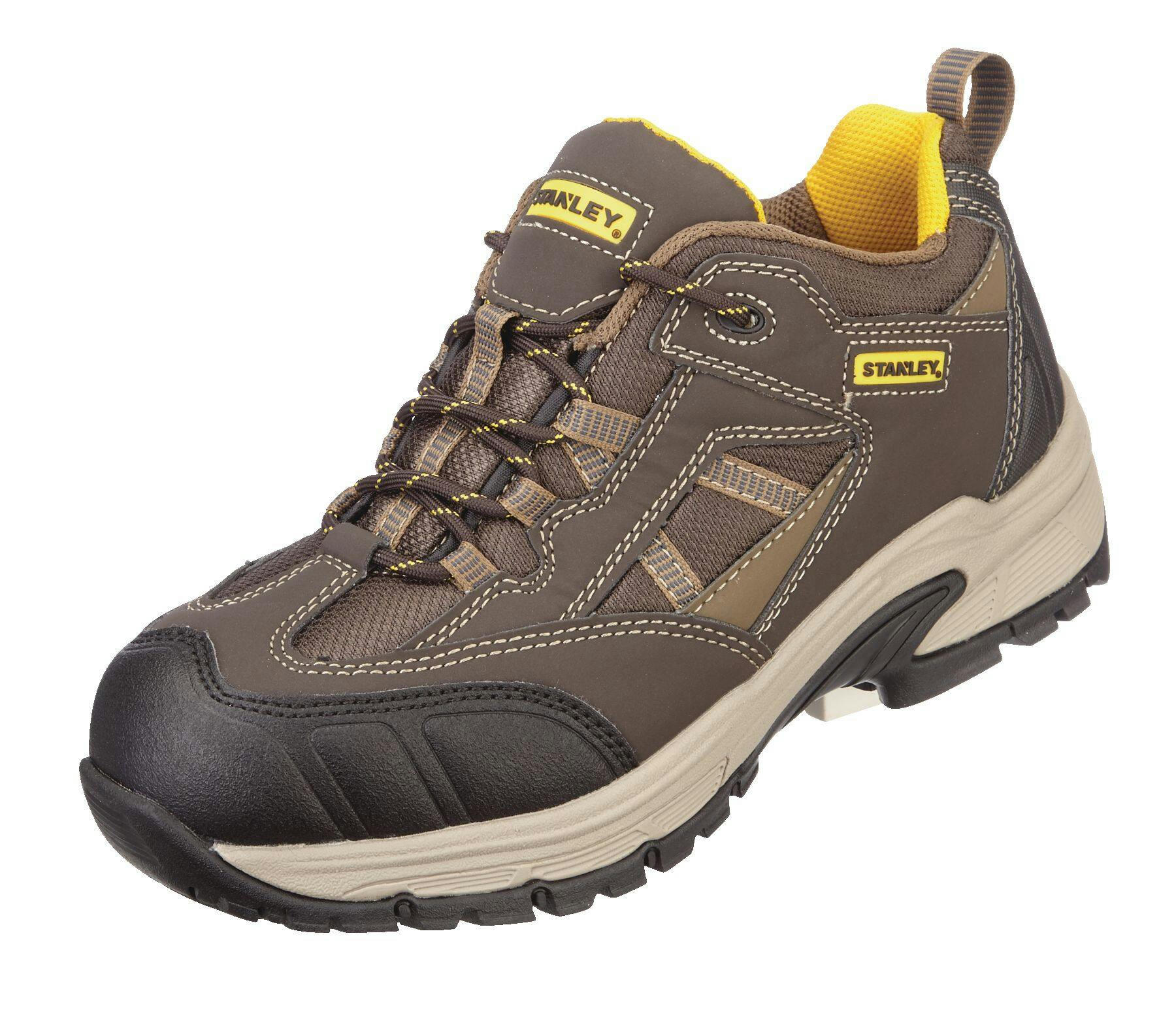 Stanley Men's CSA Low-Cut Steel Toe Safety Hiking Shoes, Heel and Toe Guards, Brown
