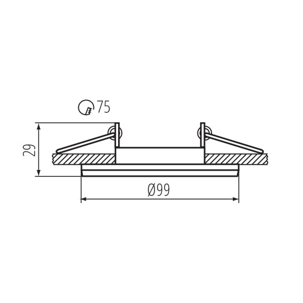 Pierścień oprawy punktowej LightLogic LL CILI DTO-G 30541 oczko halogen