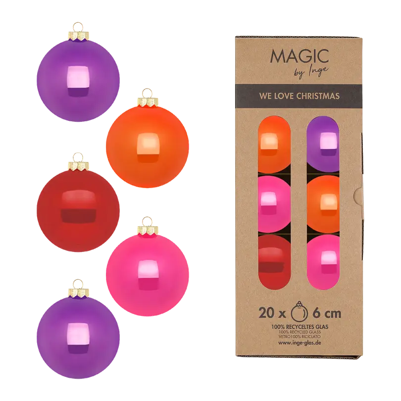 Weihnachtskugel-Set 20-teilig Magic