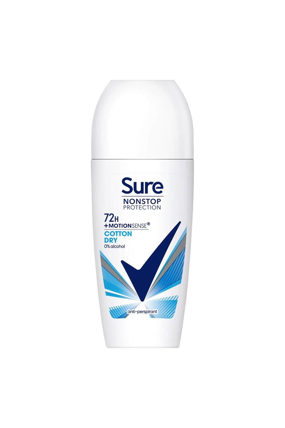 Sure Women Motion Sense 'Deodorant Roll-on' 72H Nonstop, Cotton Dry, 6x50ml