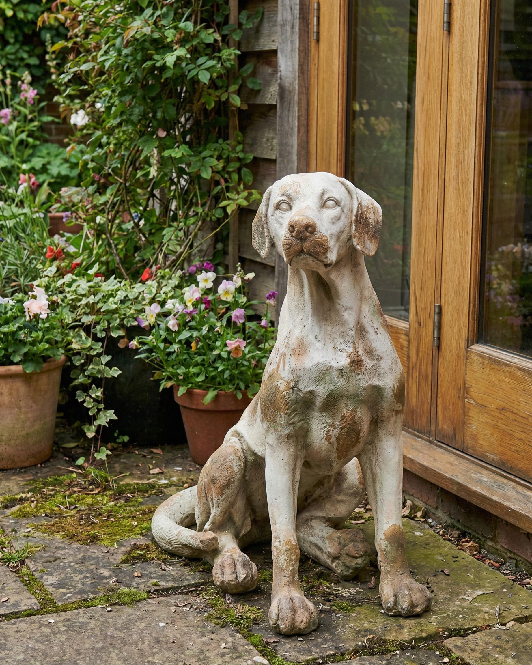 Garden Statue CETONA Dog Beige