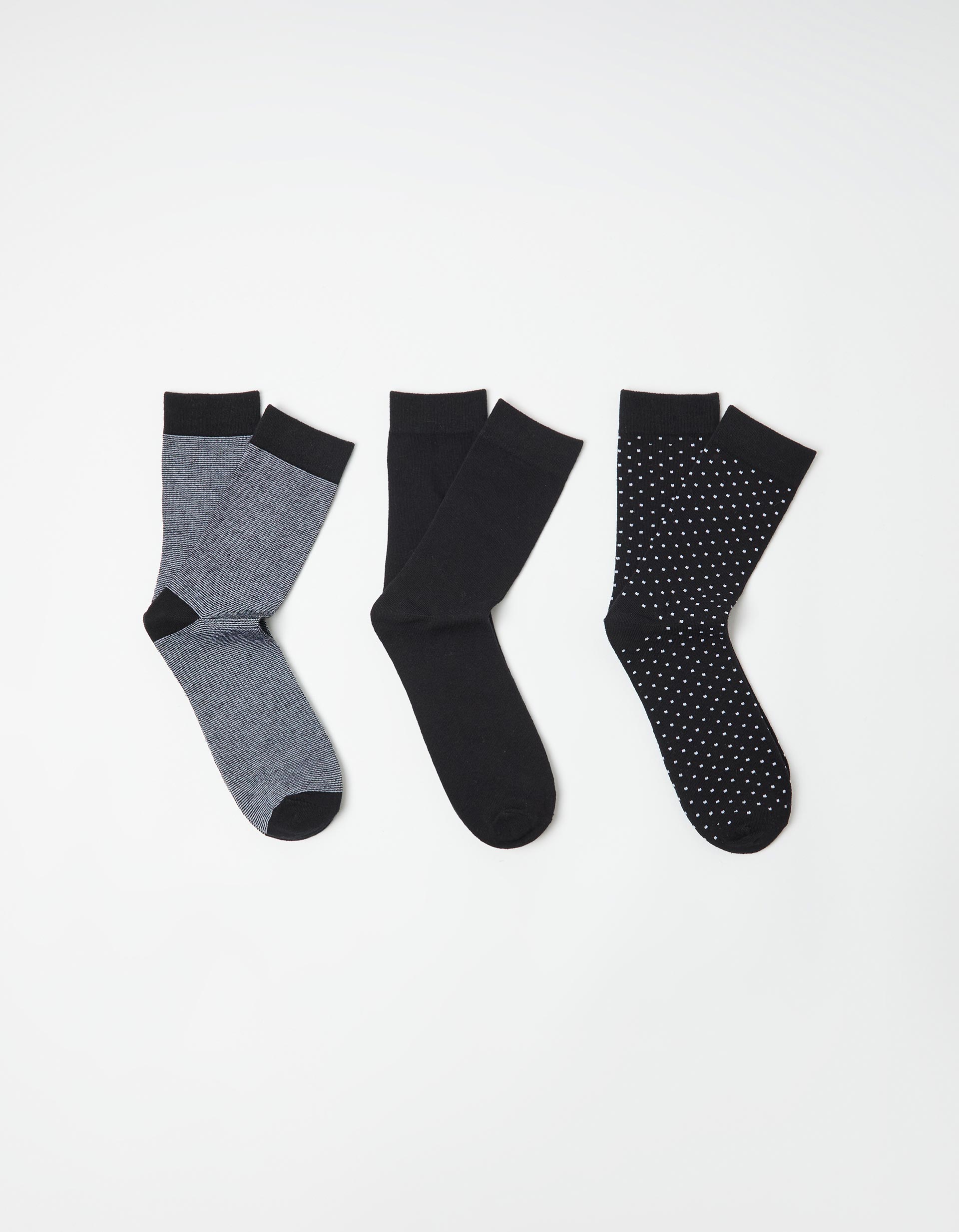 Pack 3 Pares de Meias, Homem, Preto