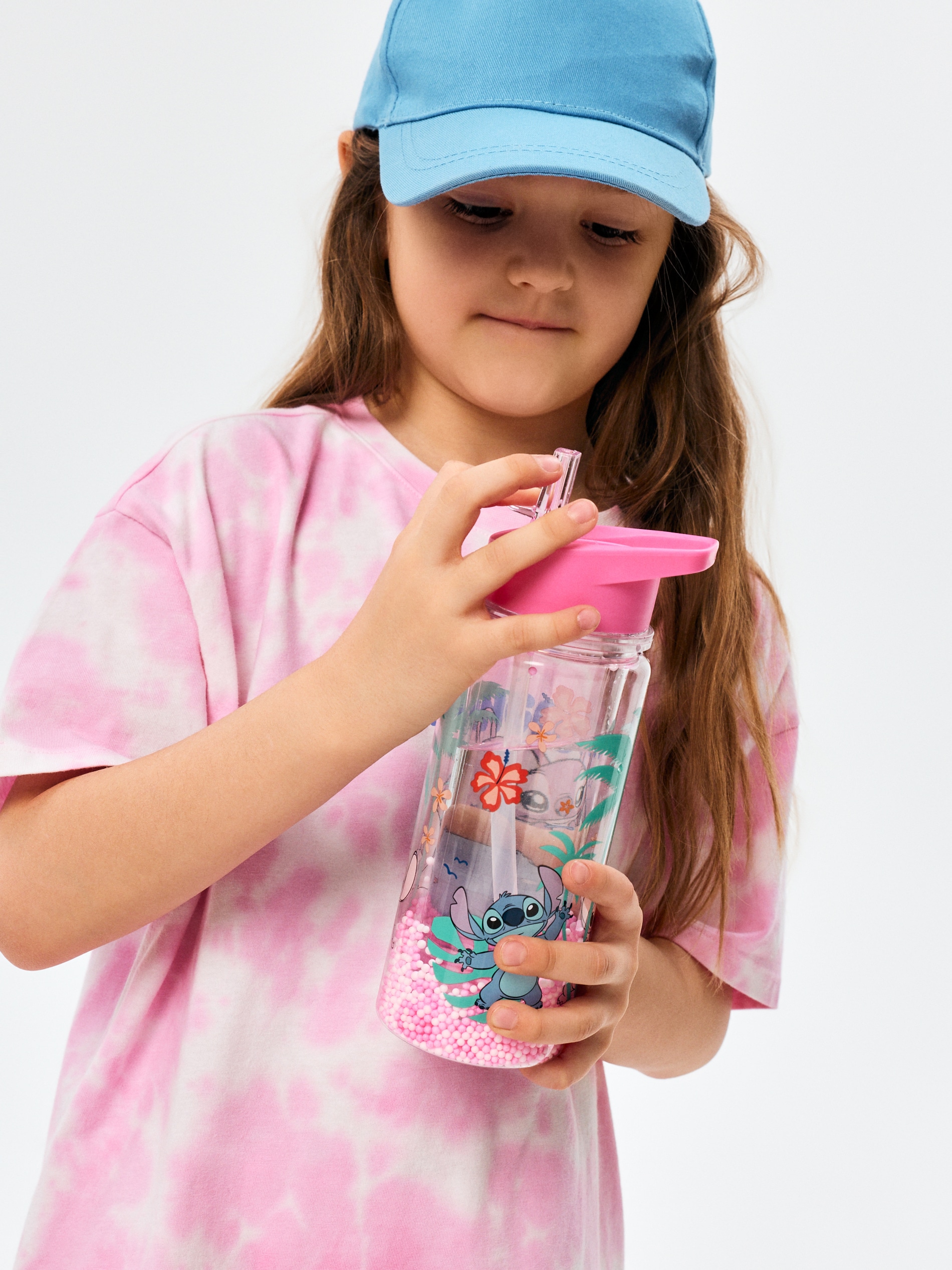 Bidon z uchwytem i słomką Lilo & Stitch