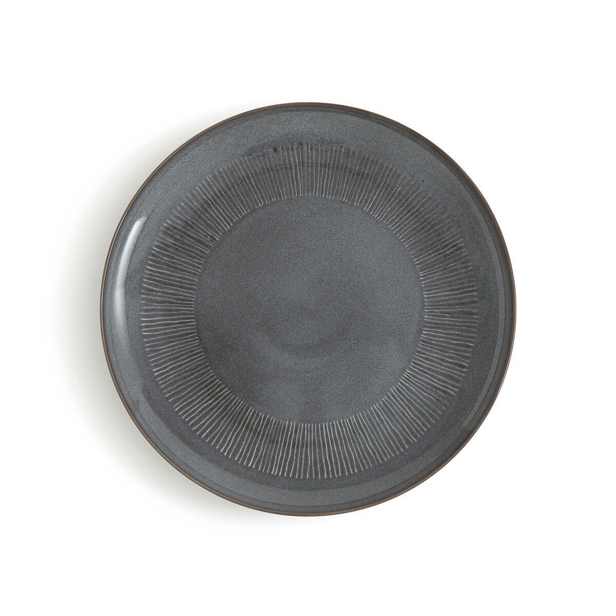 Lot de 6 assiettes plates grès émail réactif Edena