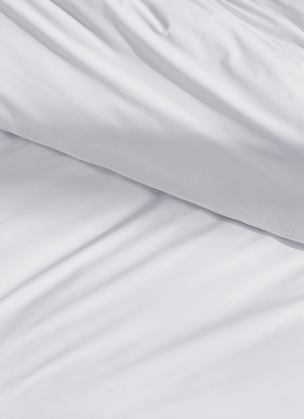 HOUSSE DE COUETTE UNIE EN PERCALE DE COTON BLANC