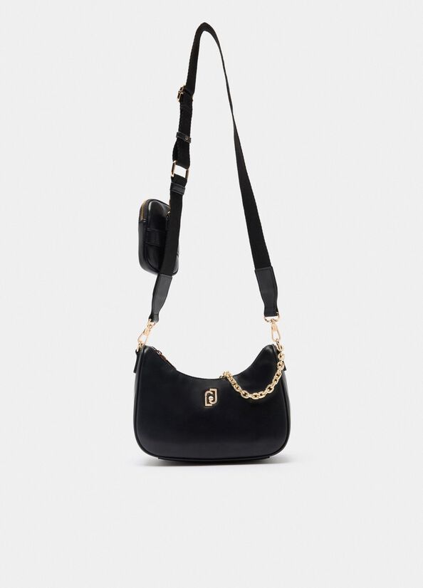 Borsa hobo piccola con catena