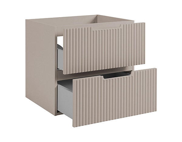 Meuble de salle de bains, cachemire / blanc, 140 (2 x 60   20) x 58,6 x 46 cm