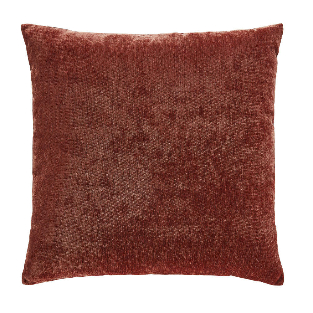 - Coussin en velours de polyester recyclé effet vieilli 60x60