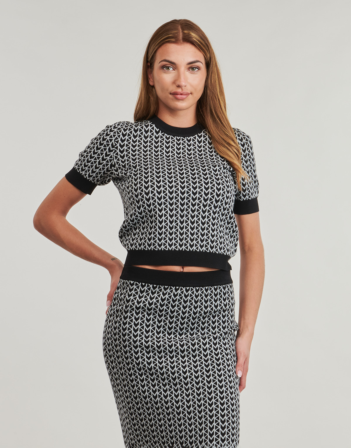 MICHAEL Michael Kors - MK JACQUARD SS CREW - Multicolour