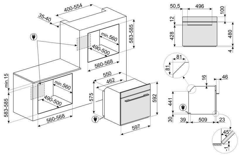 Piekarnik z funkcją mikrofal SMEG SO6102M2G
