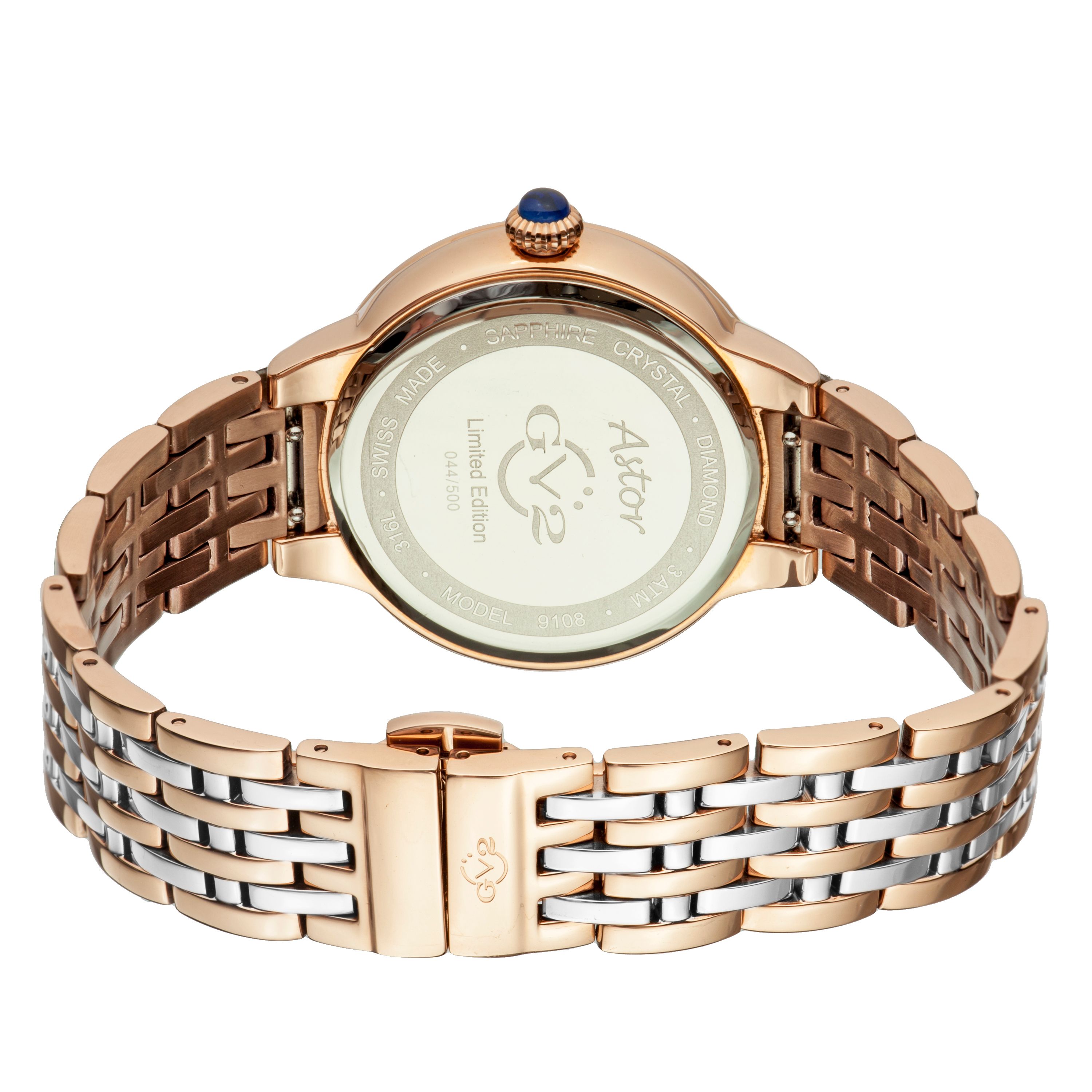 GV2 Astor White Dial 9106 Swiss Quartz Watch