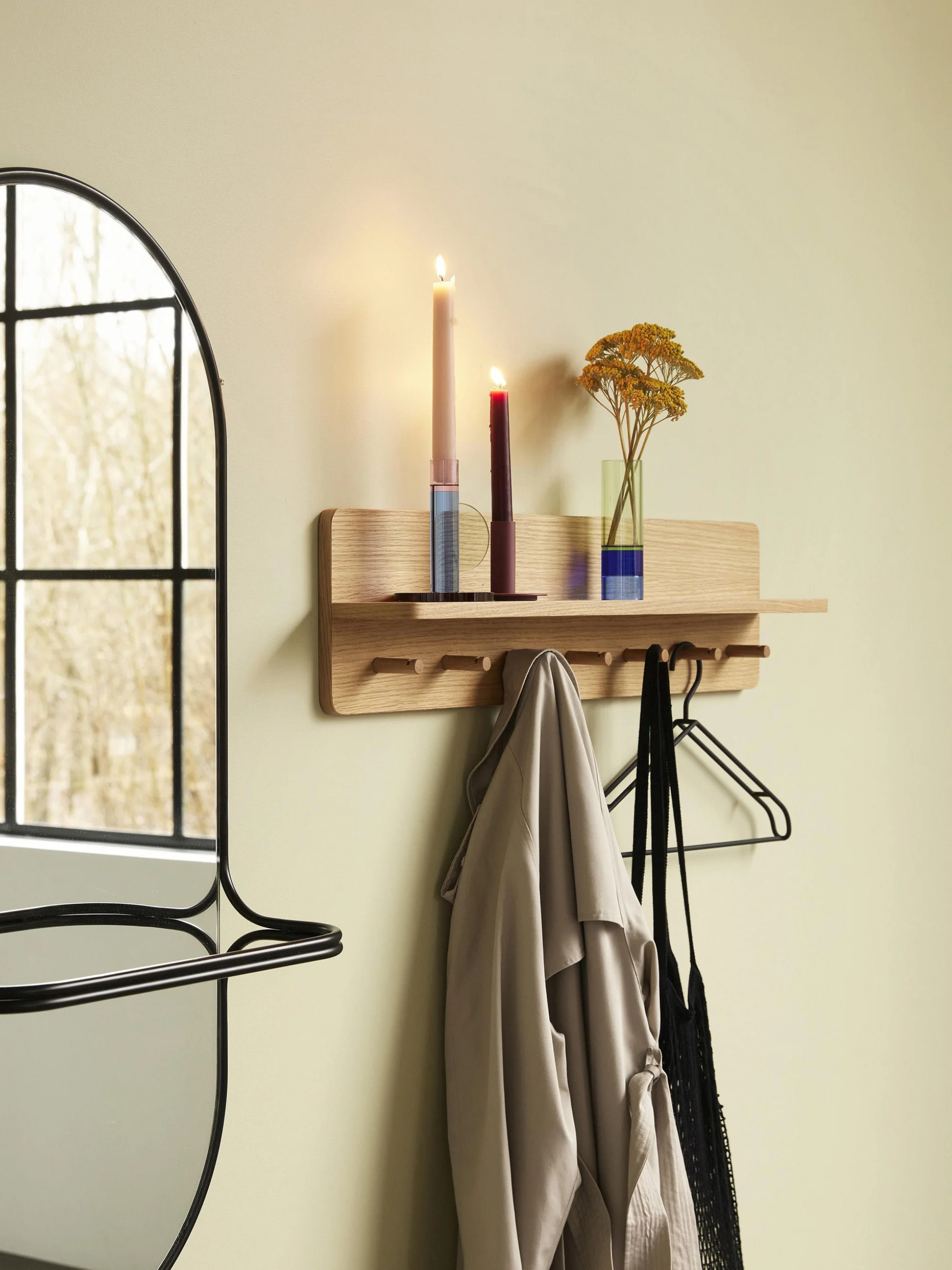 Holz-Wandgarderobe Space