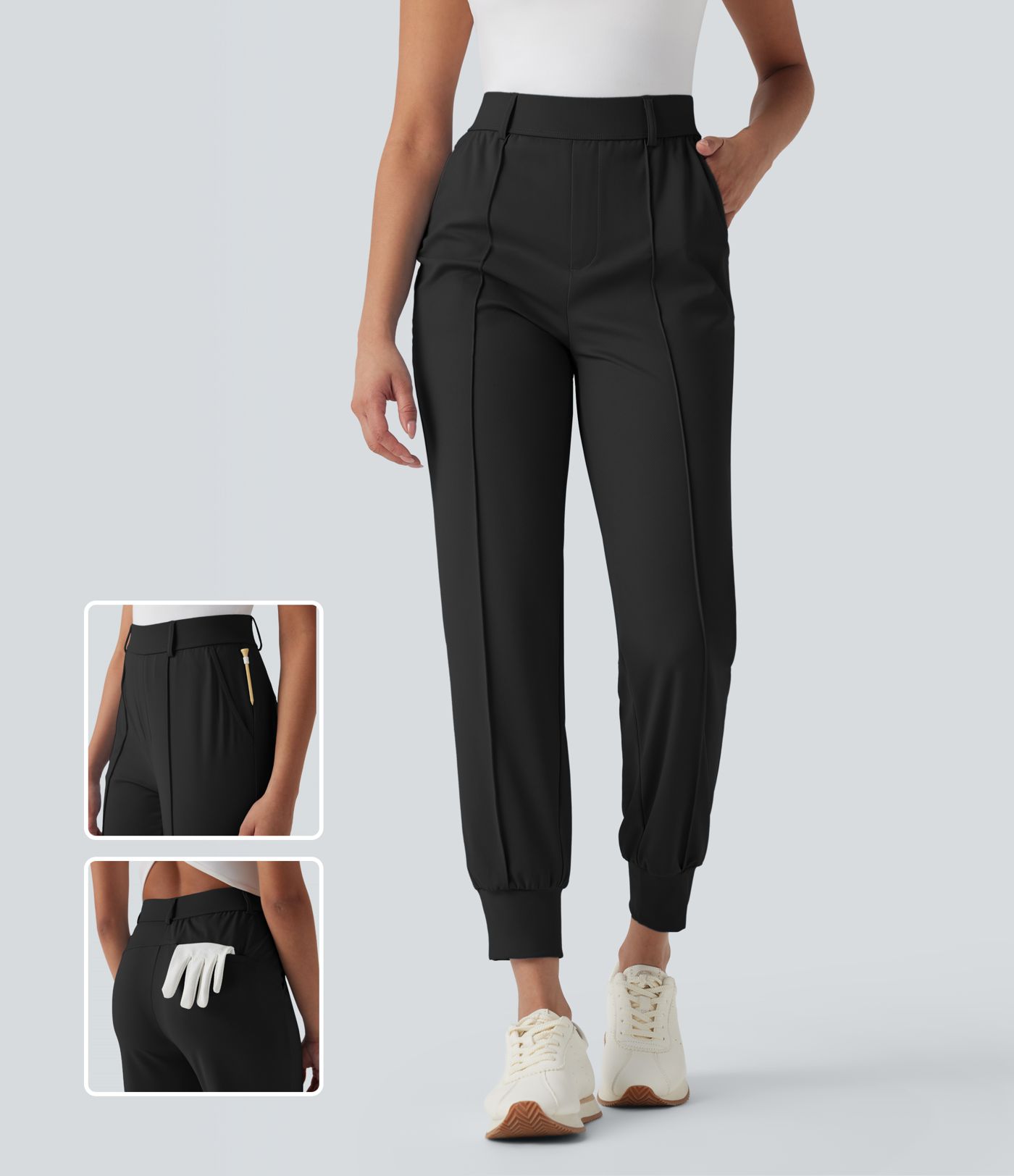 Jogging golf taille haute poches séchage rapide - Poche tee de golf - UPF40
