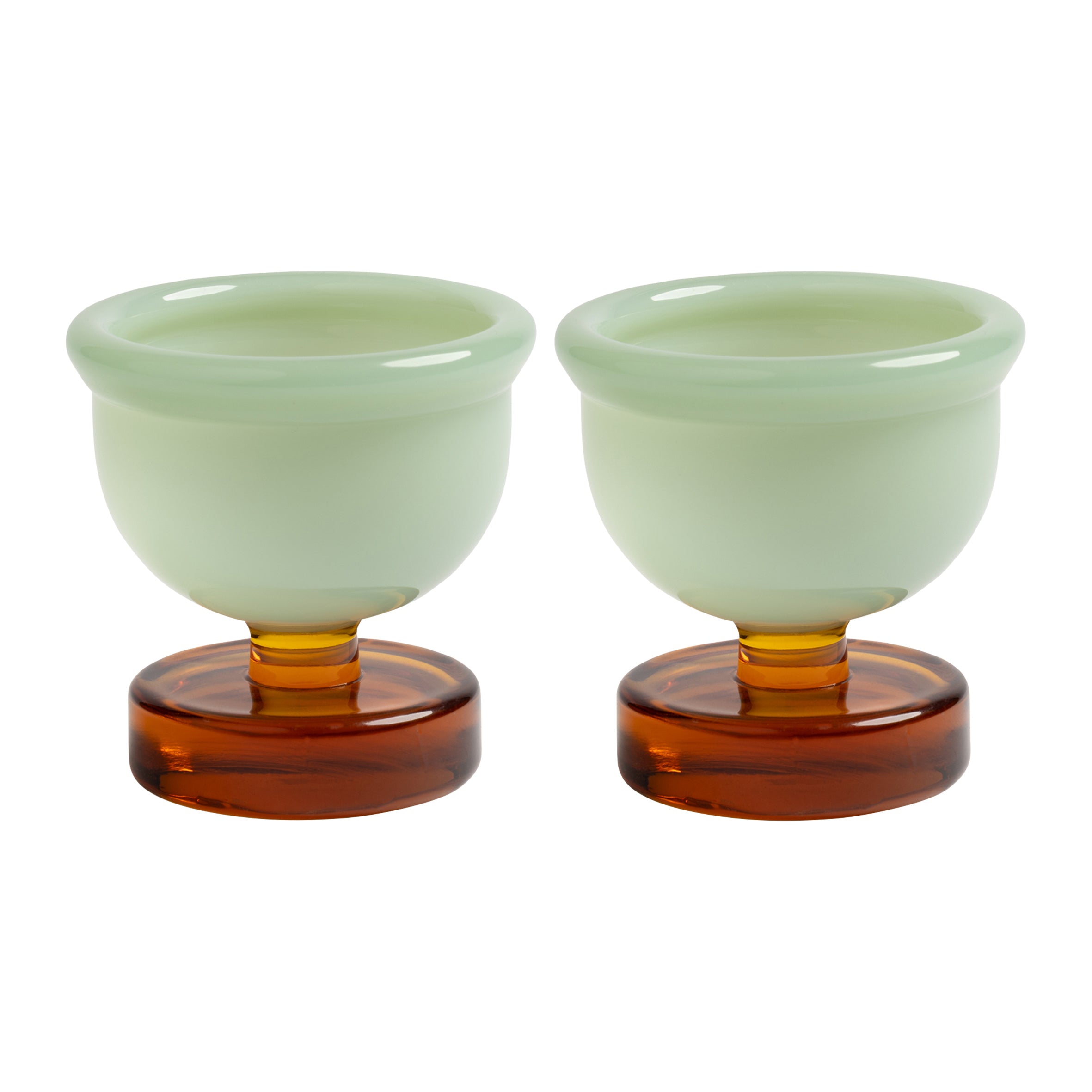 &k amsterdam Cantine Eierdopjes - Set van 2 - Amber