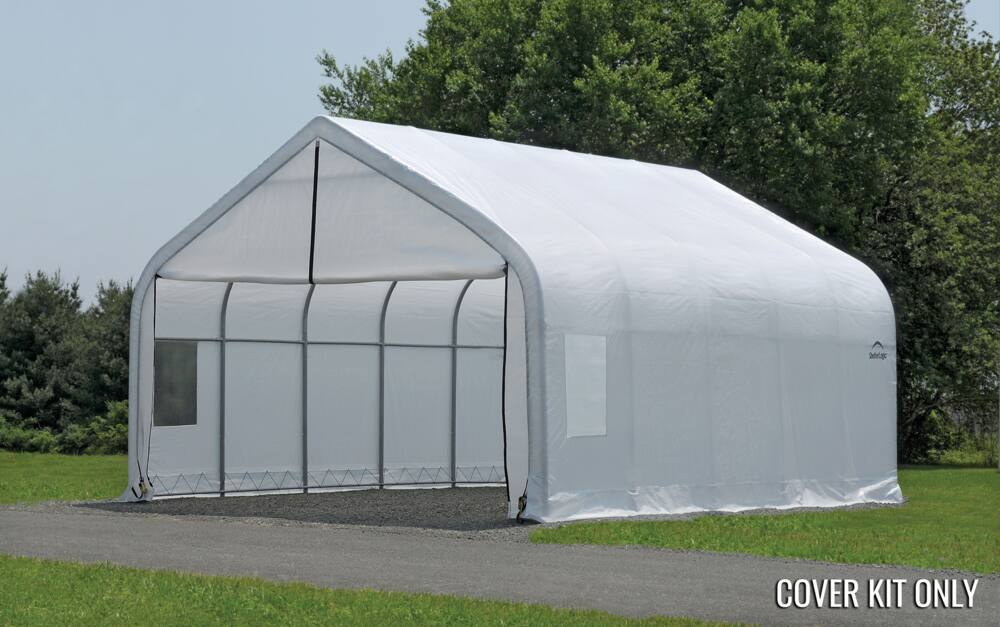 Replacement Cover Only - ShelterLogic Clearview Replacement Cover Water Resistant Shelter Replacement Cover Kit with UV Protection, 18 x 20 x 10-ft
