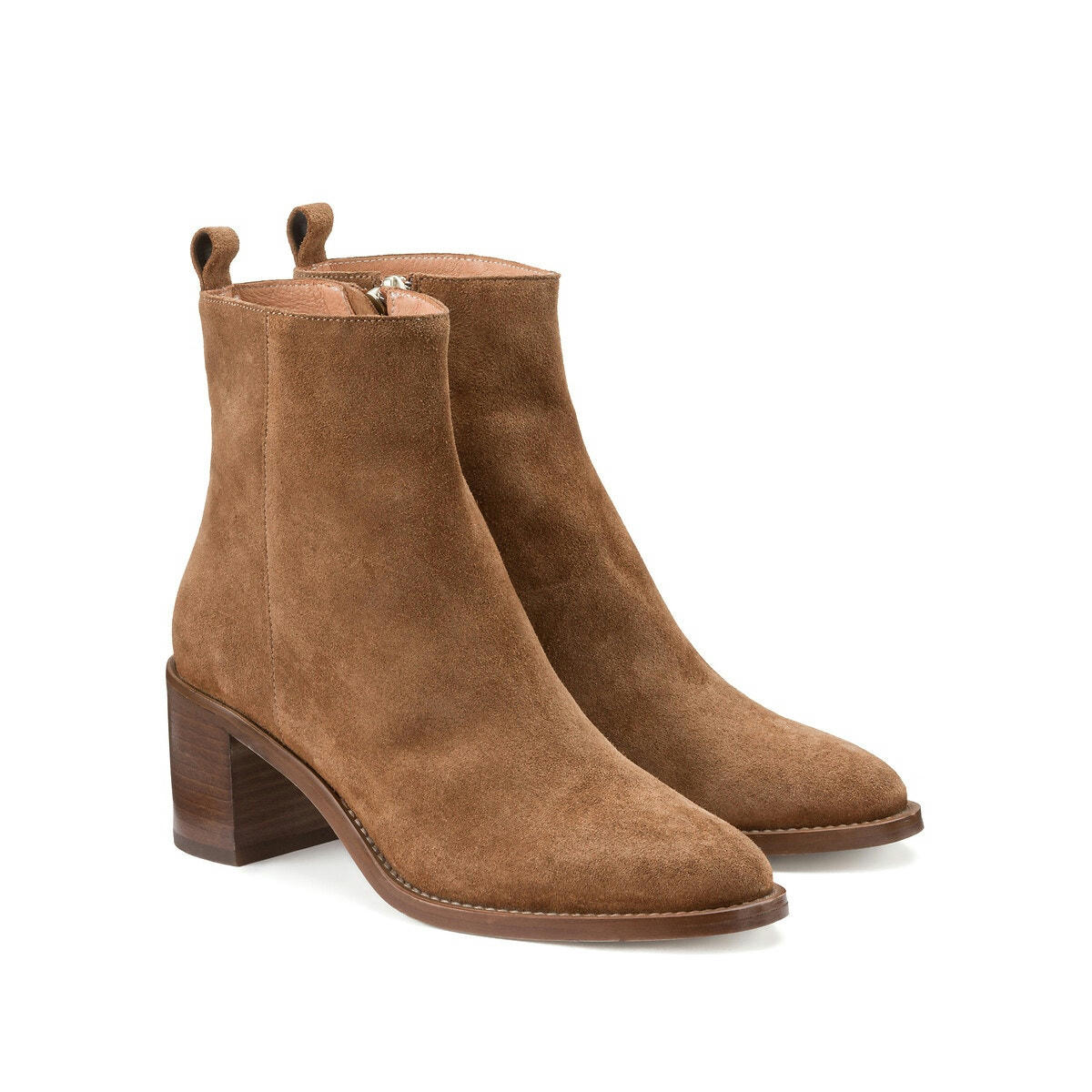Boots à talon Signature en cuir suédé