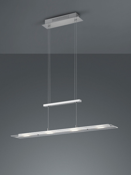 Lampa wisząca MILOS odcienie srebra LED 4x5W Ciepła biel 550lm RL