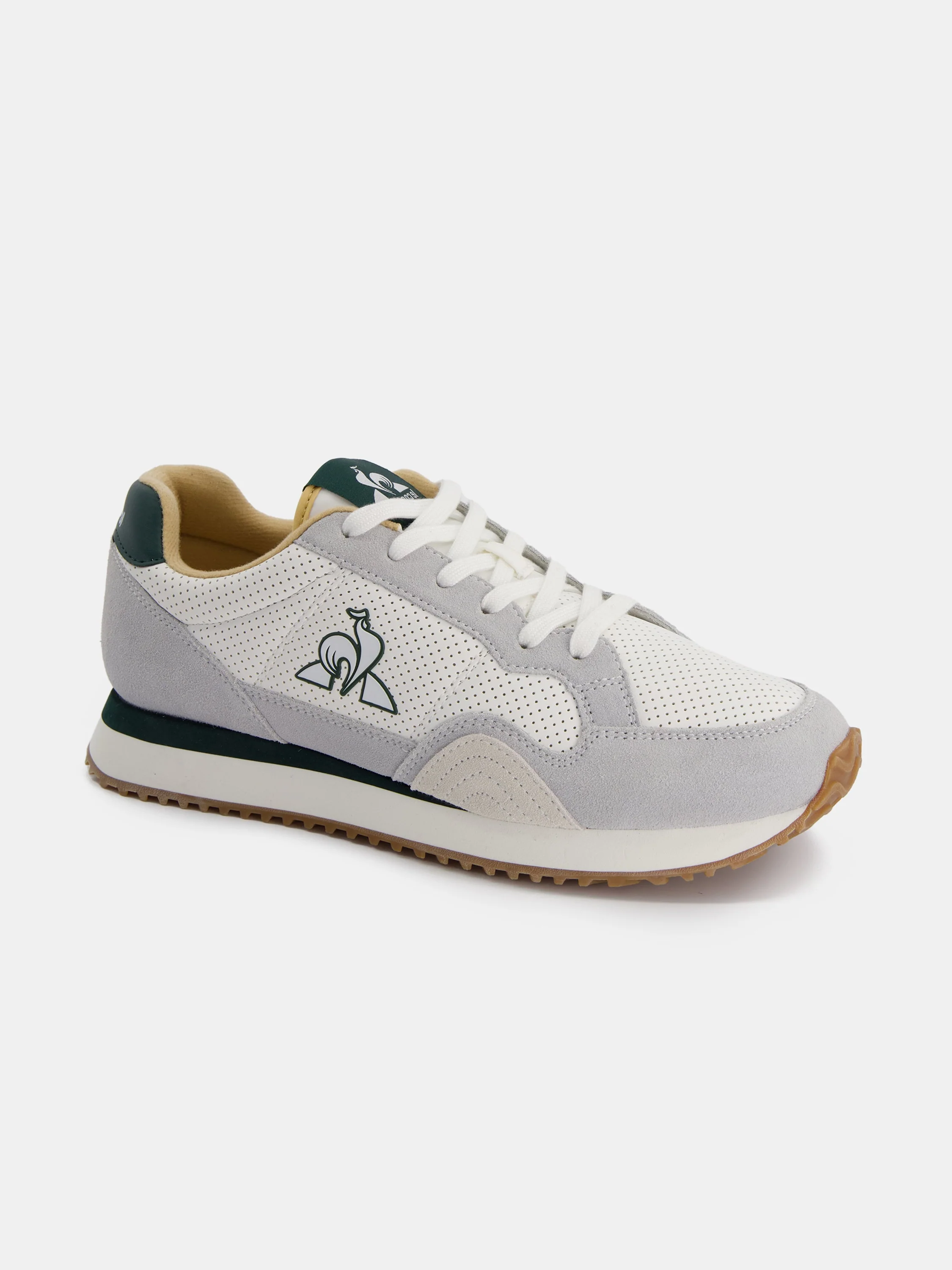 Basket retro-running en cuir perforé et suede Jet Star