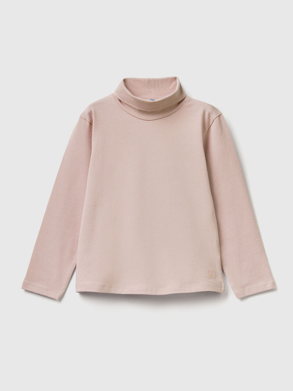 Turtleneck t-shirt in stretch cotton