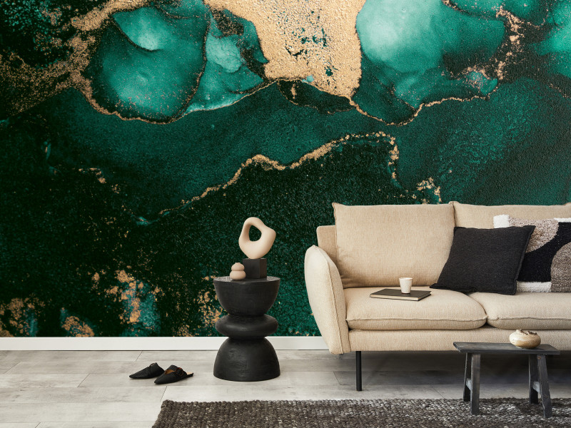 Fototapeta Abstrakcyjny turkusowy marmur 100x70cm