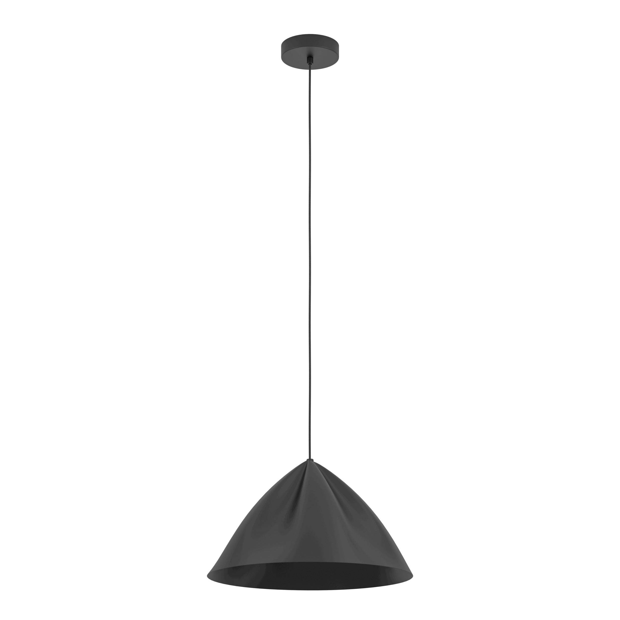 EGLO hanglamp Podere - e27 - ø 42,5 cm - zwart - staal