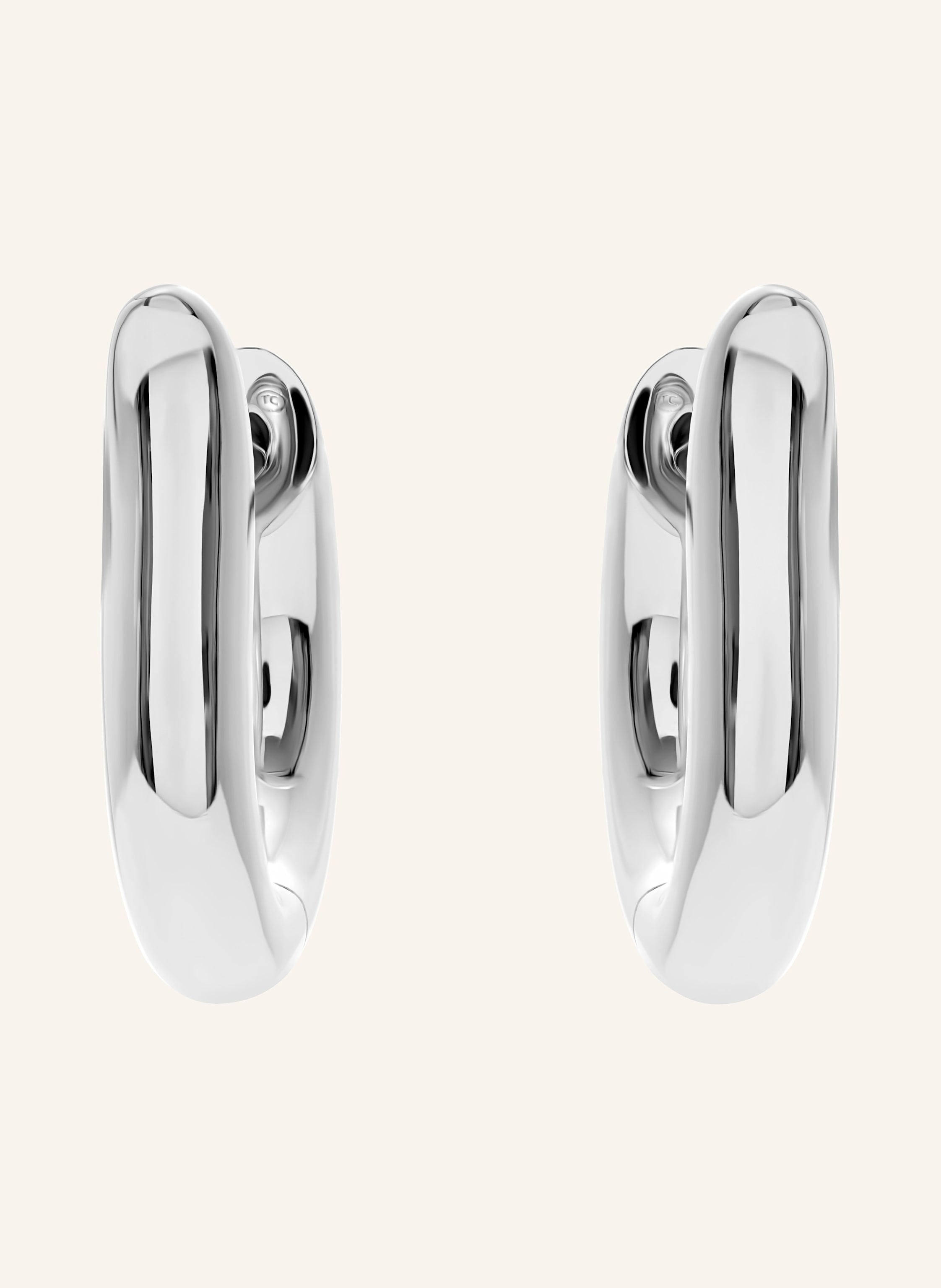 TAMARA COMOLLI Ohrstecker SIGNATURE OHRSTECKER HOOP SMALL 18K Weißgold