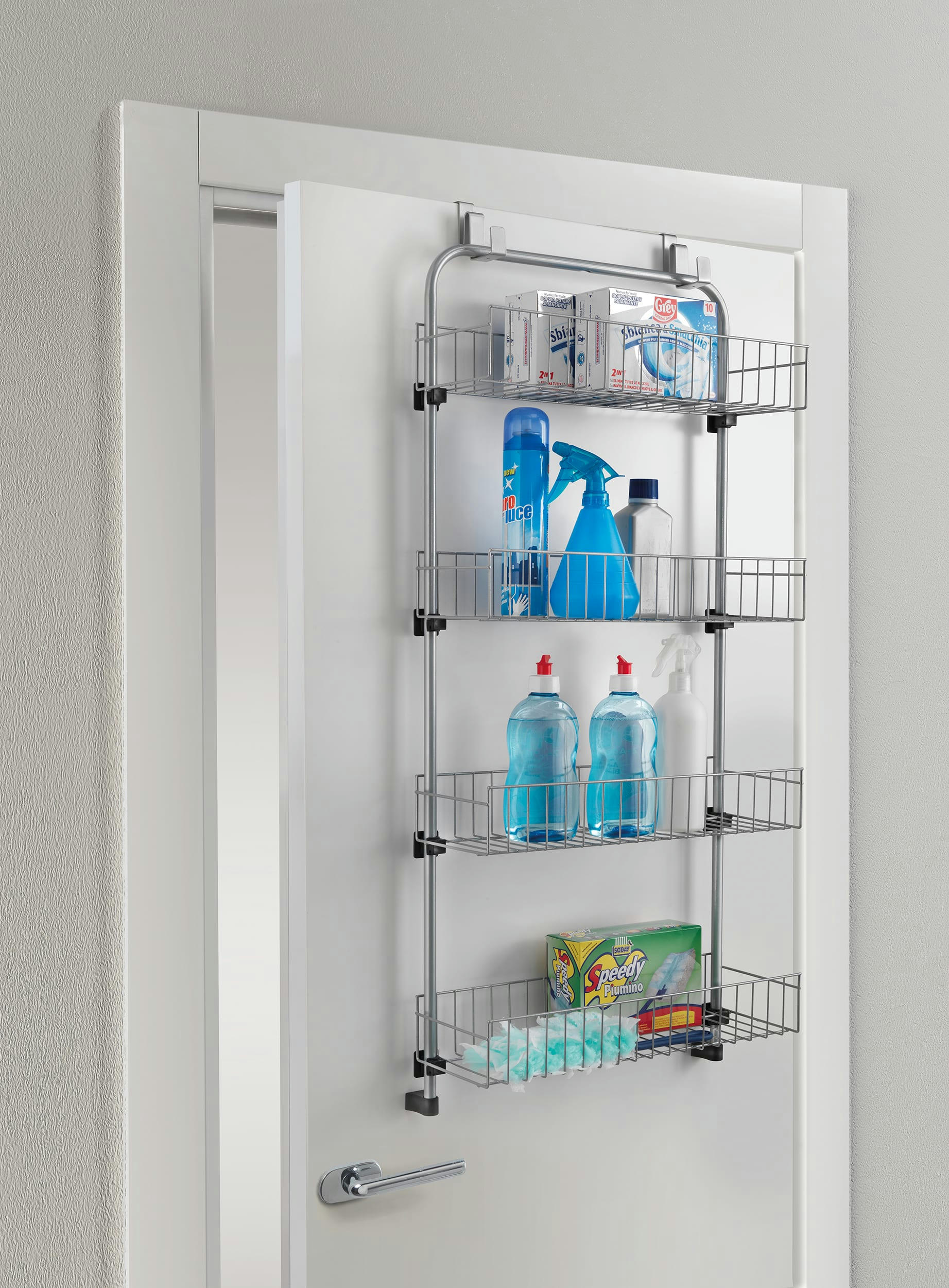 - Etagère de porte 4 niveaux silver