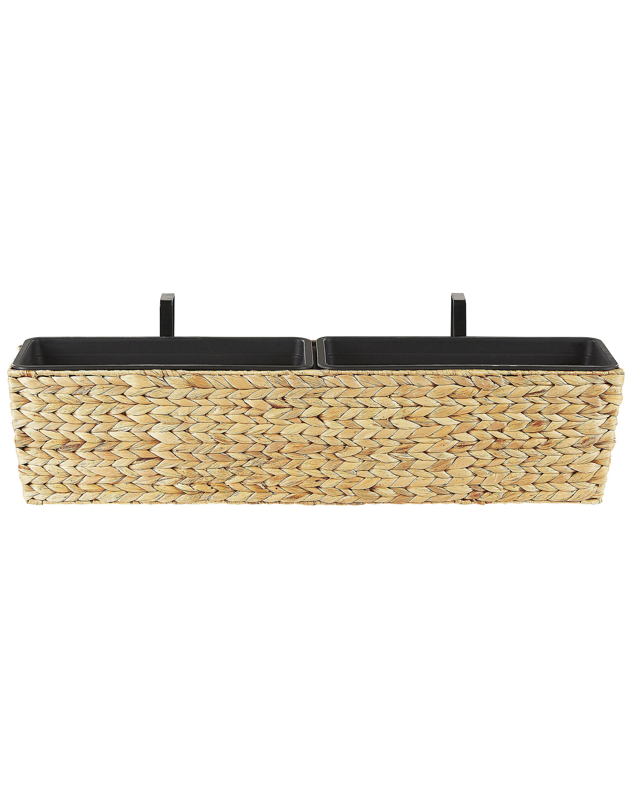 Plant Pot KAWALA Water Hyacinth 60 cm Sand Beige