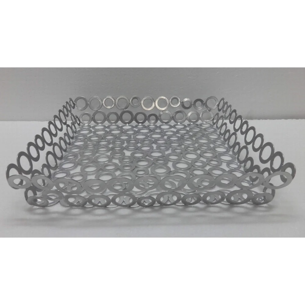 Vanilla Rings Square Basket 13.25 x 2.5