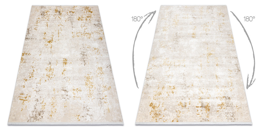 Dywan DUKE 51546 krem / złoty - Vintage, strukturalny, bardzo 80x150 cm