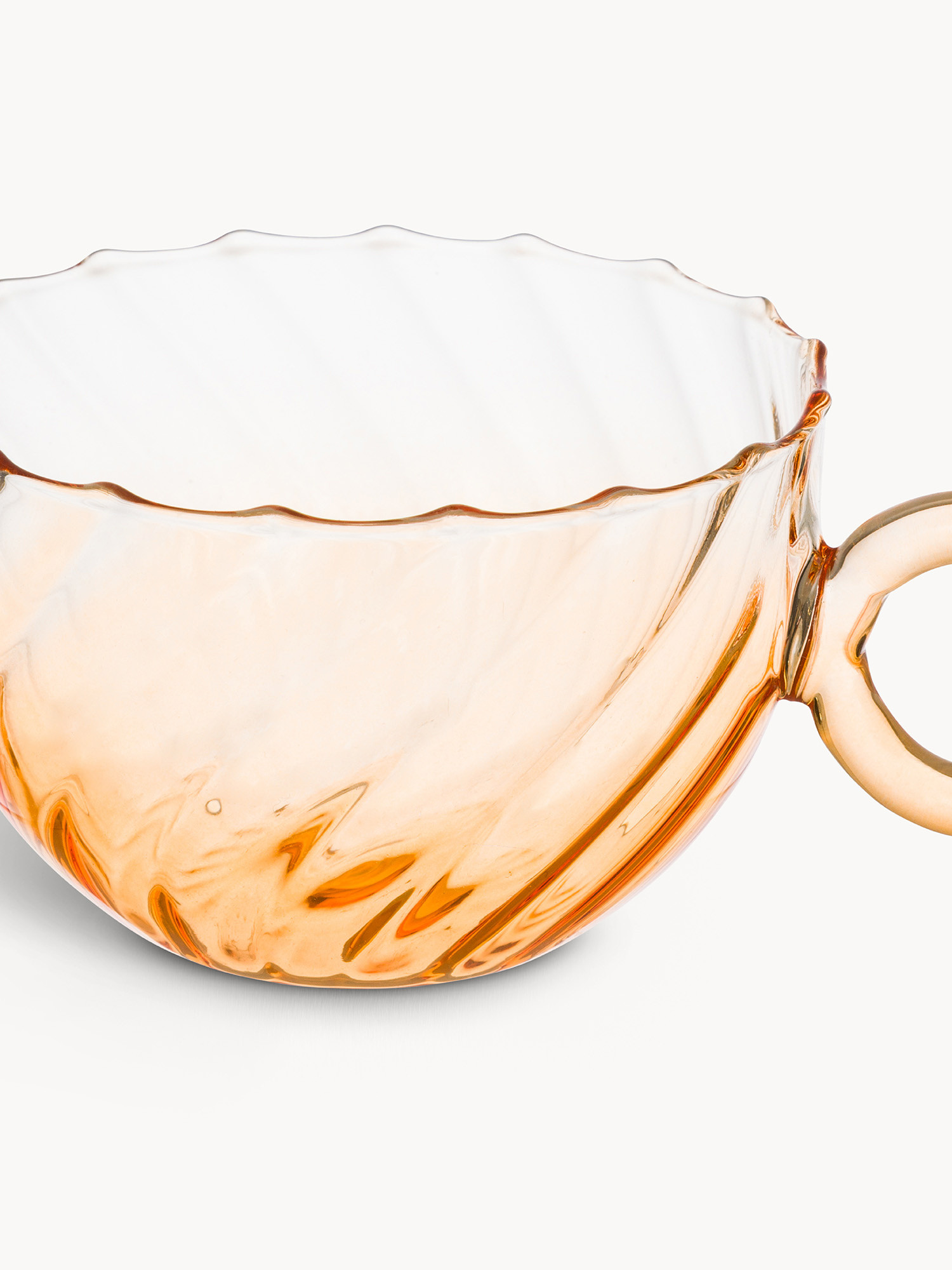 Tazza t&egrave; in vetro effetto optical