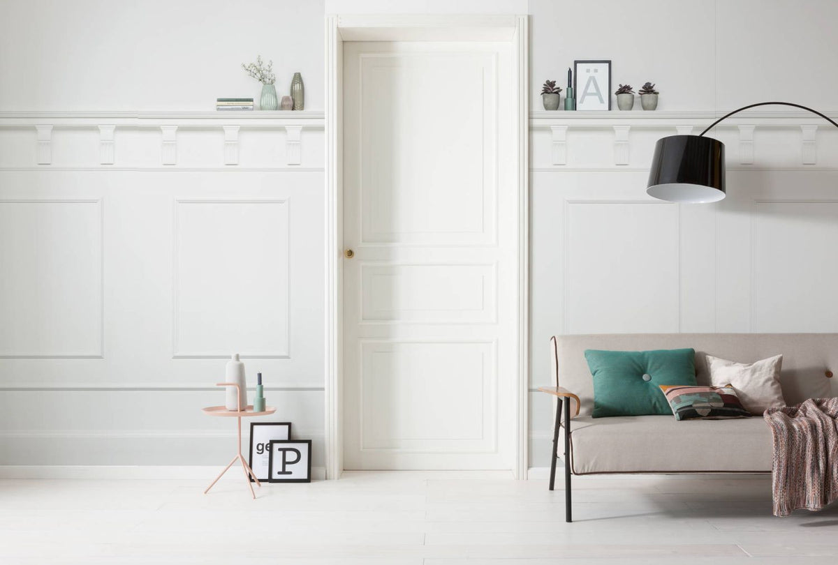 Sanders & Sanders fotobehang paneel wit - 100 x 250 cm - 611909