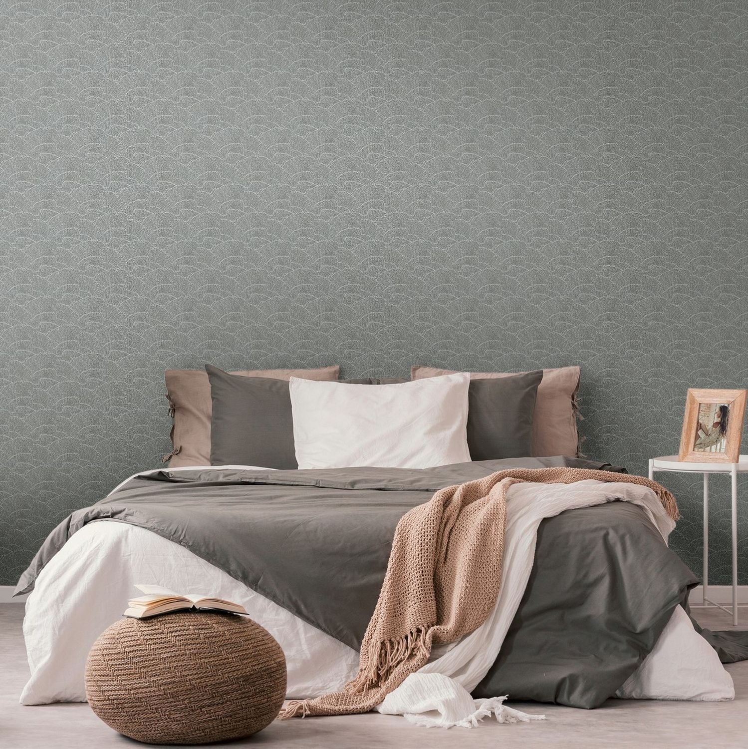 Livingwalls behang effen zilver, zwart en metallic - 53 cm x 10.05 m - AS-391744