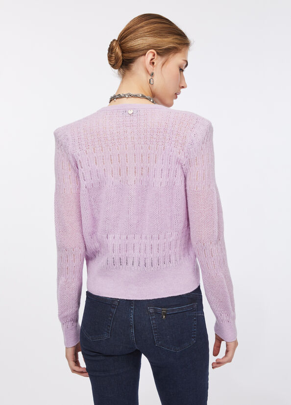 Cardigan in lana e alpaca