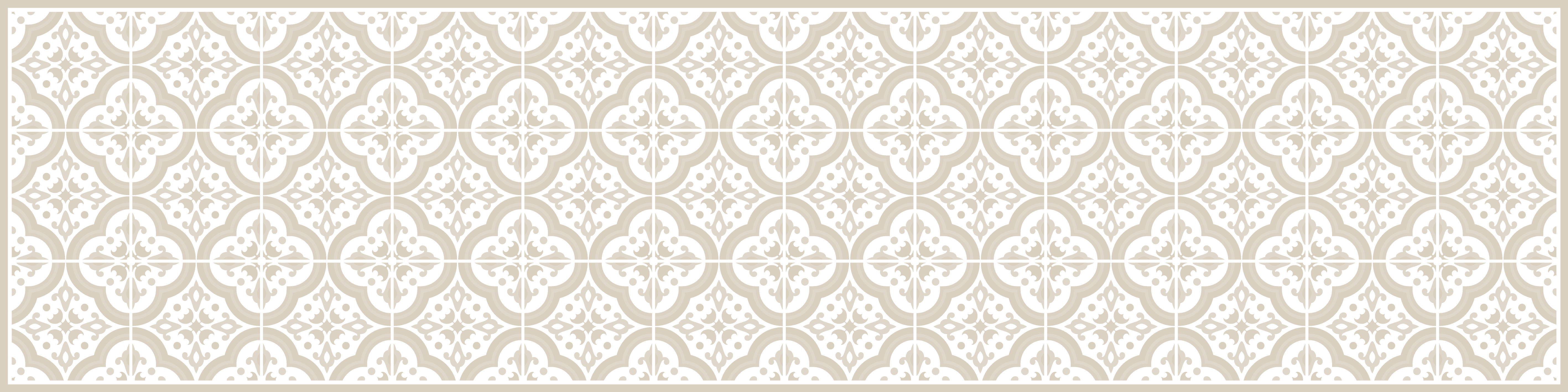 LISBONA - Tapis en vinyl cuisine écru lisbonne 48x198 cm