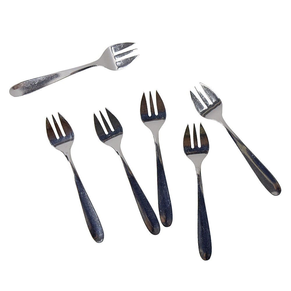 Fourchette à huÎtre en inox x6