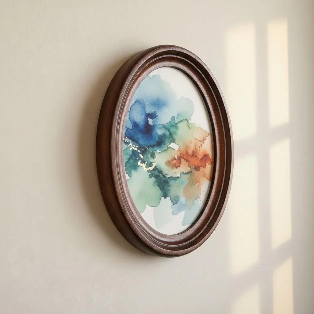 Oak Oval Photo Frame, Natural Wood Picture Frame, Choose Size