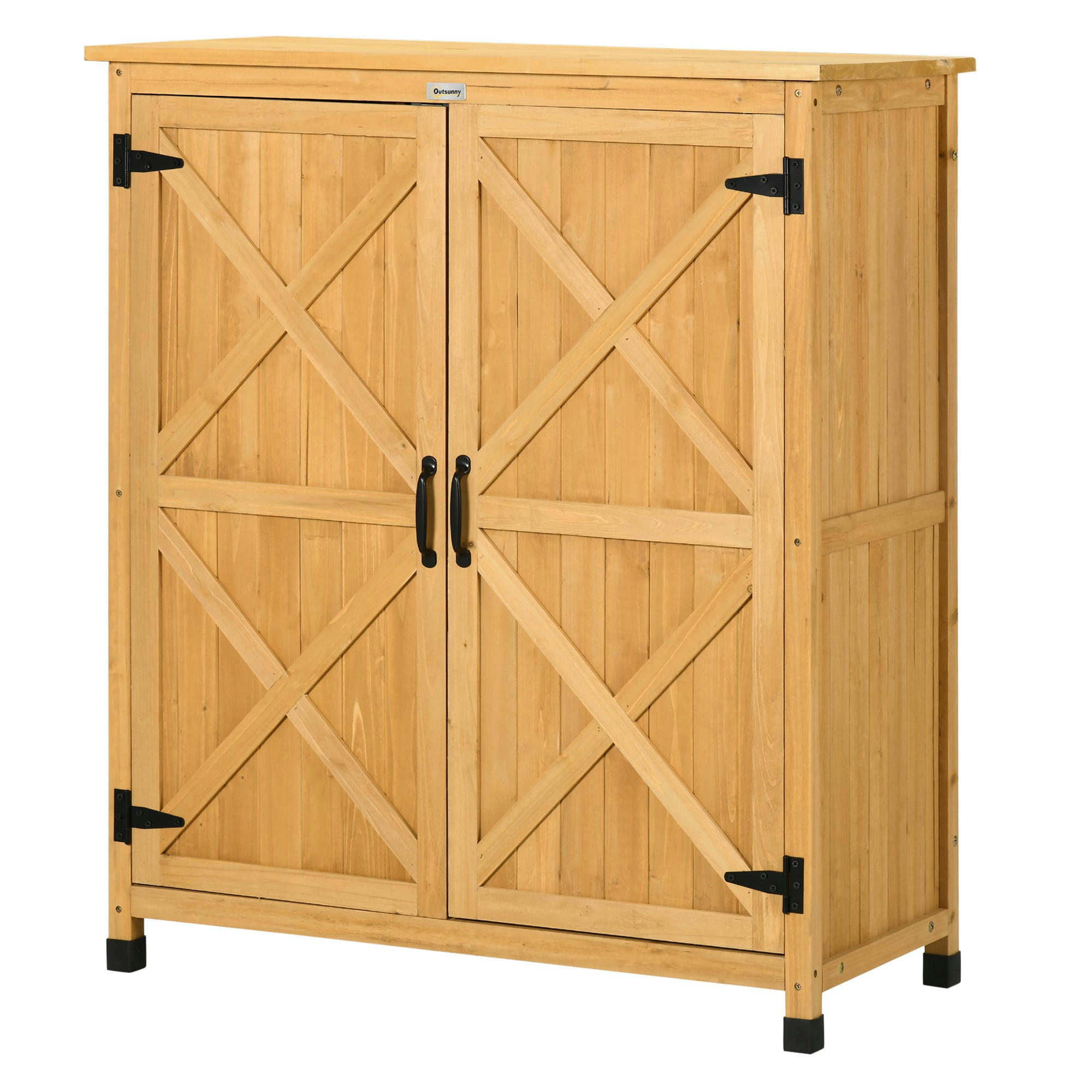 - Armoire de jardin sur pied table de rempotage 2 en 1 sapin pré-huilé