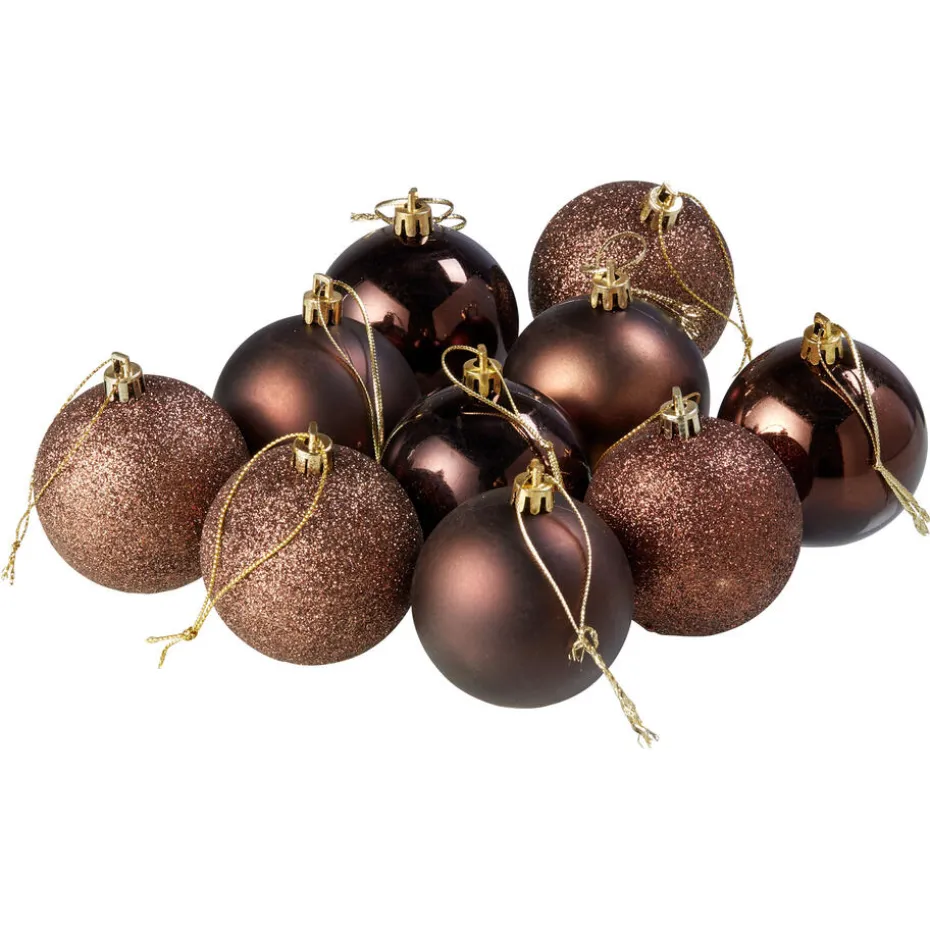 Kwantum Kerstballen & Kerstornamenten | Kerstbal  10 Stuks Bruin