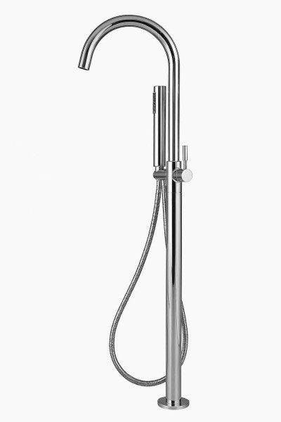 Bateria do wanny wolnostojącej chromowana ze słuchawką 113cm
