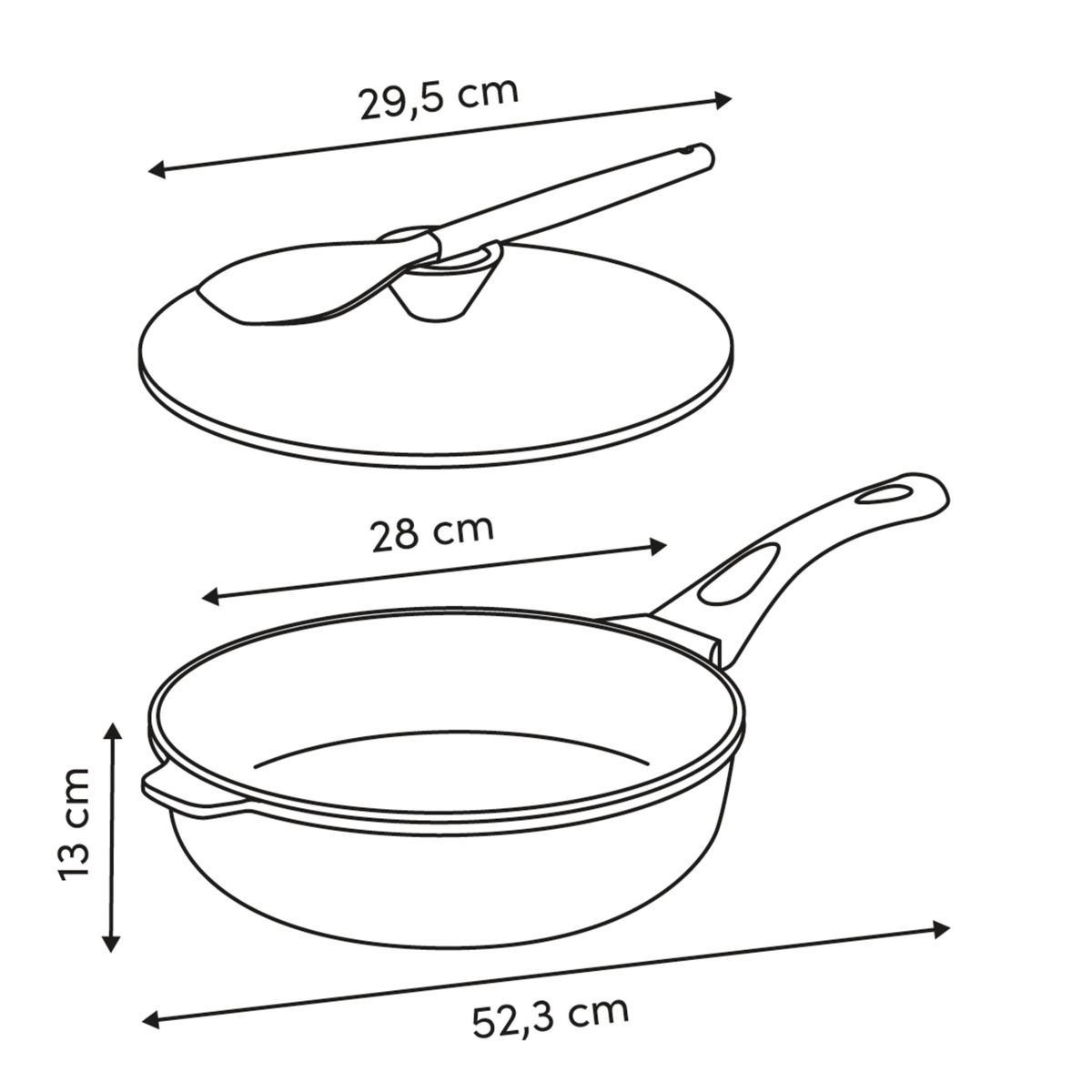 Patelnia ALURO zielona 52,3x28x13 cm
