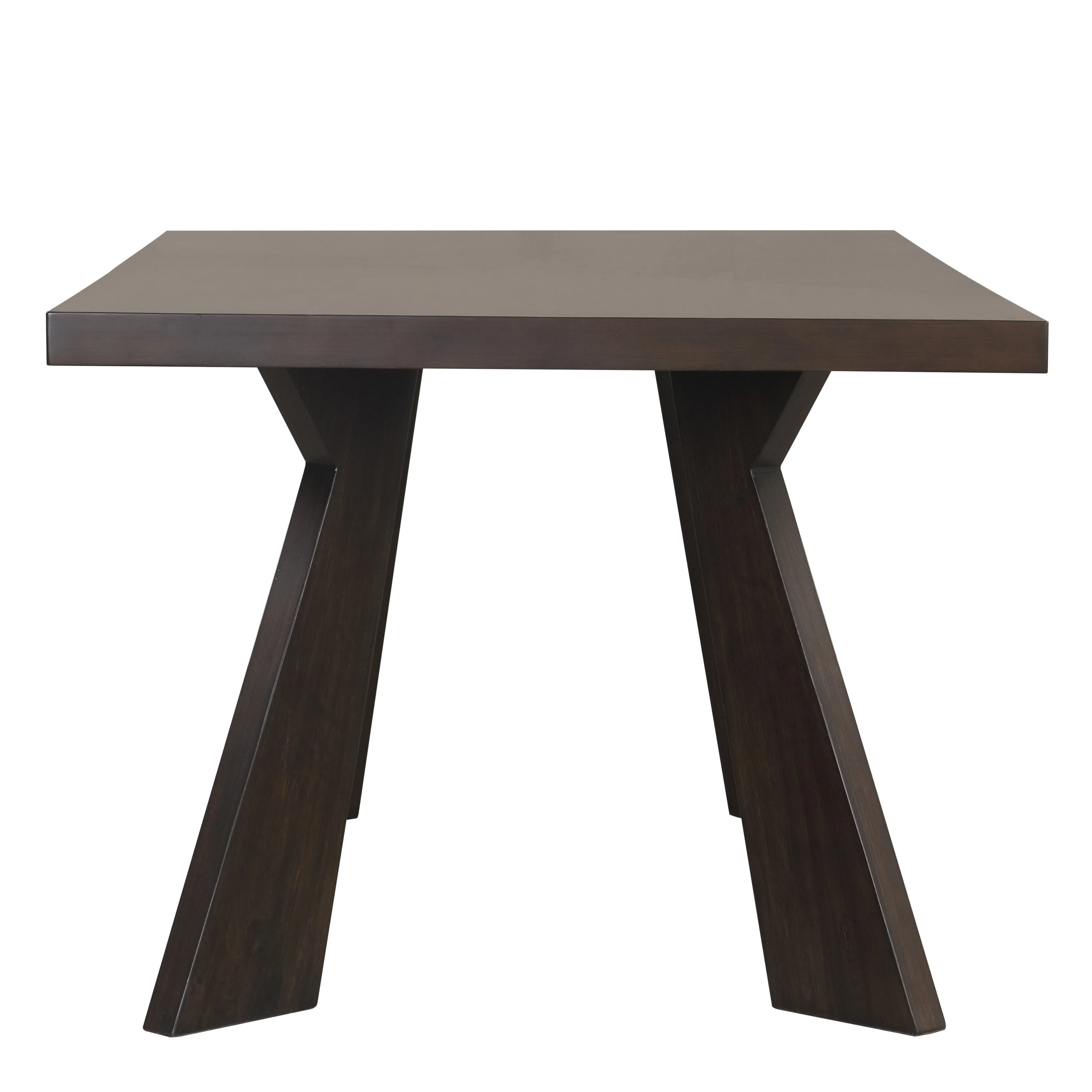 Kiana Dining Table, Dark Brown Solid Rubberwood, Rectangular 72 Inch