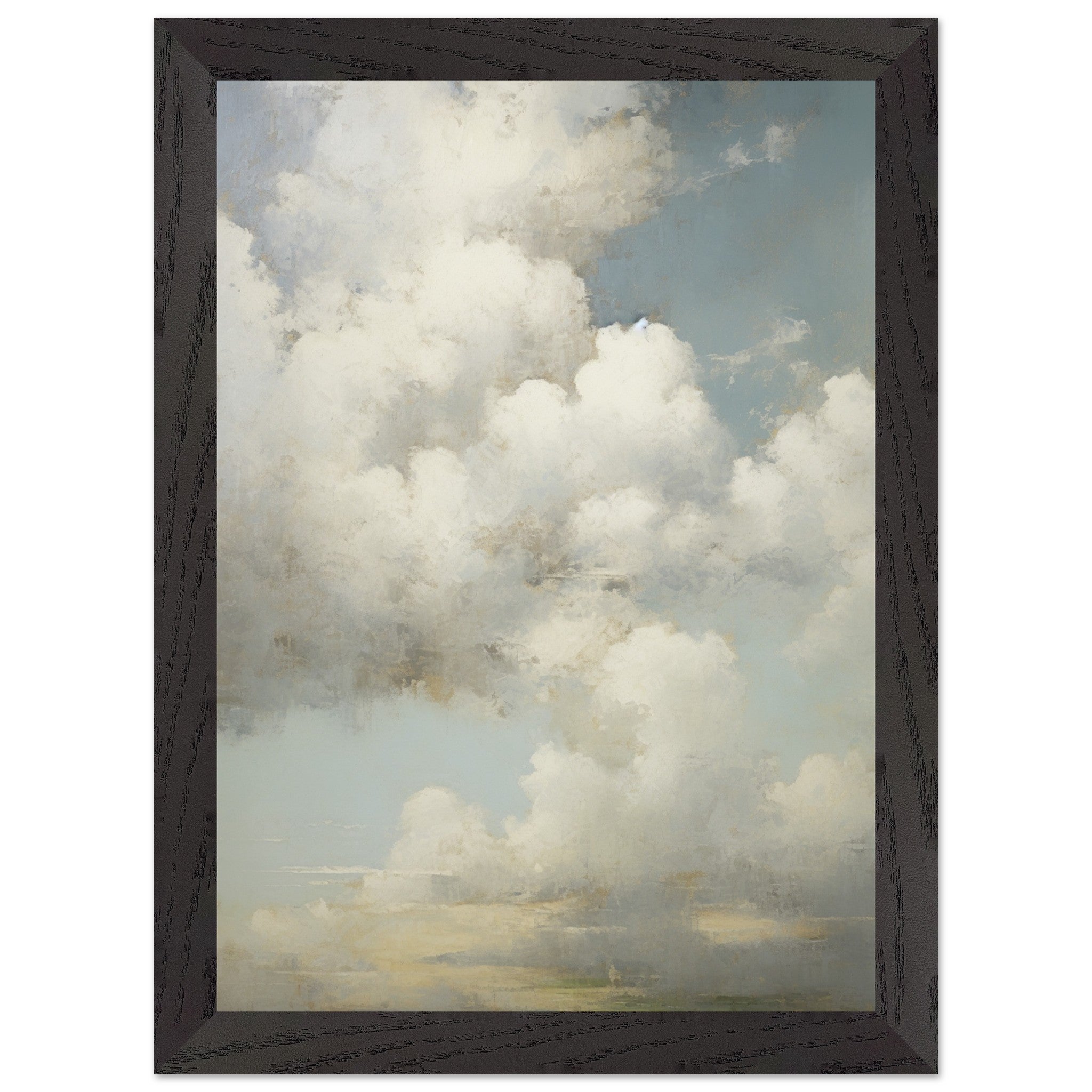 Artfulprints Poster met Lijst The clouds  - A4 21x29.7 cm - Wit