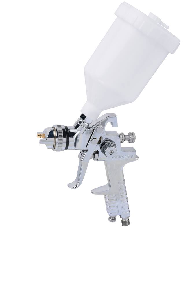 Mastercraft HVLP Pneumatic Air Gravity Paint Sprayer Gun For Refinishing Surfaces, 1.4mm