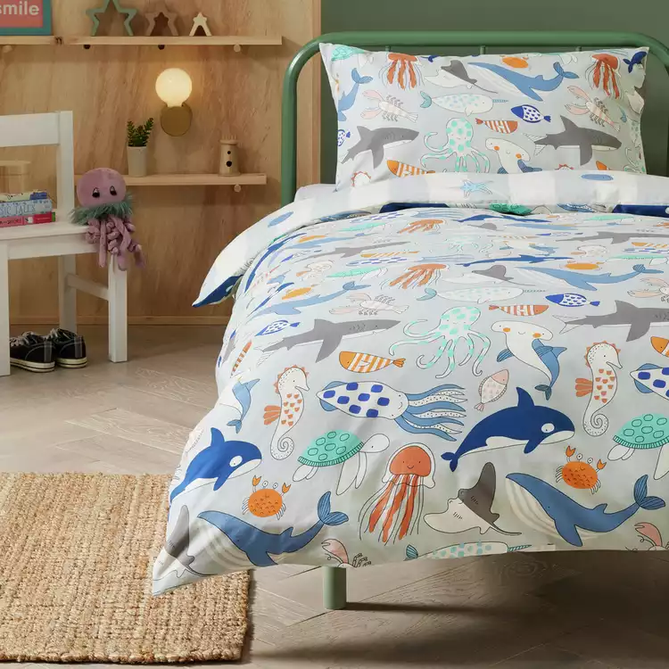 Habitat Under The Sea Printed Kids Bedding Set - Toddler